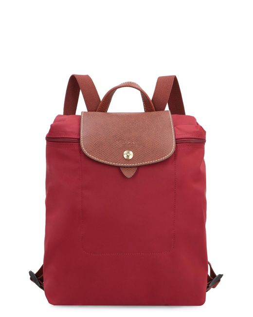 Longchamp Le Pliage Original Nylon Backpack in Red | Lyst