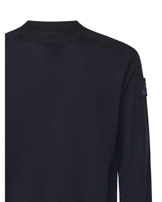 Premiata Blue Wool Sweater for men