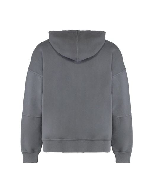 Golden Goose Deluxe Brand Gray Full-Zip Cotton Hoodie for men