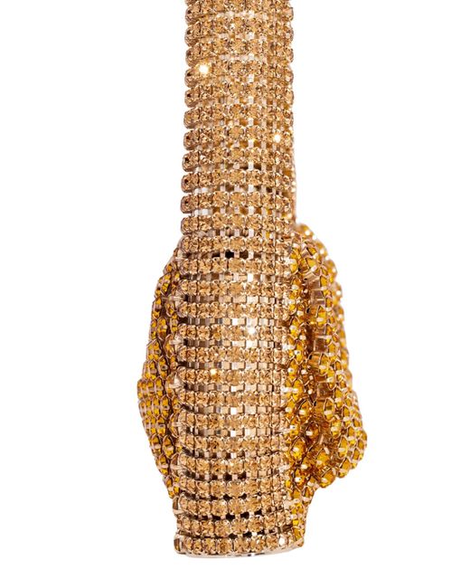 Benedetta Bruzziches Metallic Shoulder Bag Rachele La Grande Brass; Crystals