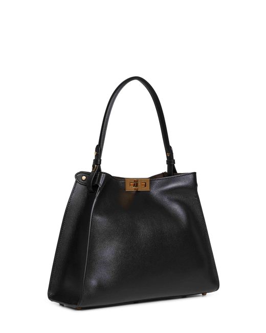 Fendi Black And Chocolate Way Medium Handbag