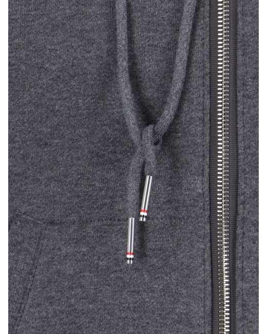 Thom Browne Blue 4-Bar Zip Sweatshirt for men