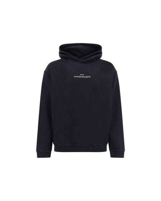 Maison Margiela Blue Black Cotton Sweatshirt for men