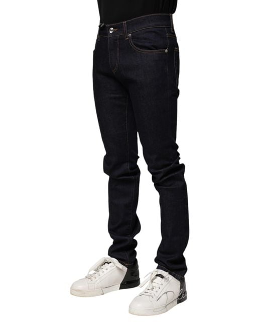 Dolce & Gabbana Black Slim Fit Denim Jeans for men
