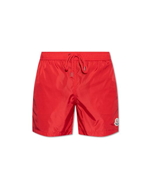Moncler Red Swimming Shorts for men