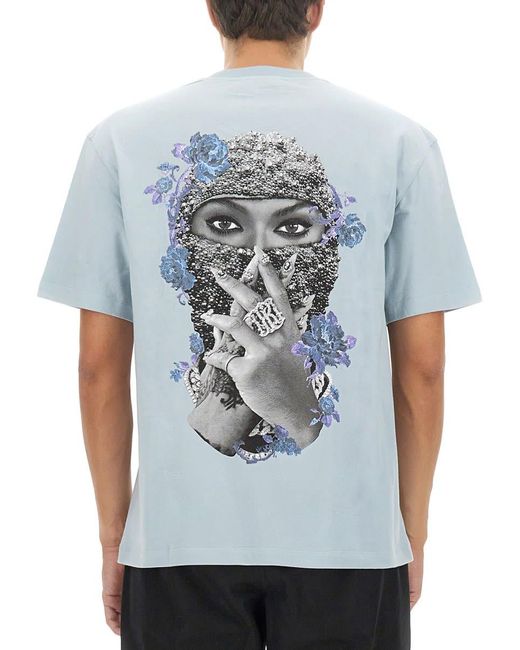 Ih Nom Uh Nit Blue Logo Print T-Shirt for men