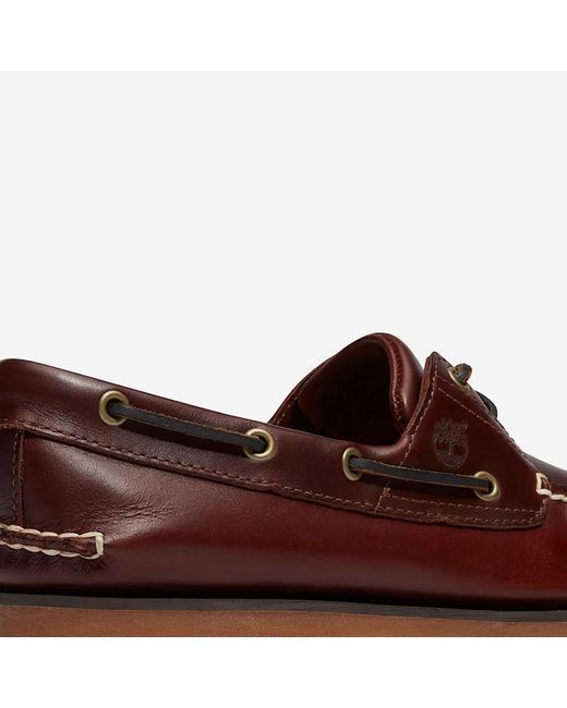 Timberland Brown Loafers Classic Boat Leather for men