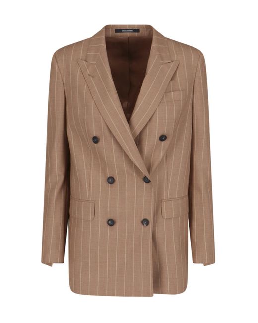 Tagliatore Brown Double-Breasted Suit