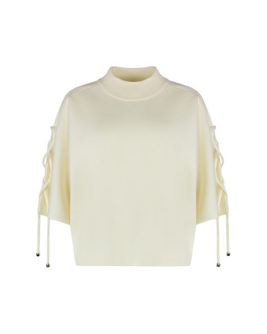 Max Mara White Sweater Bevanda Wool Virgin