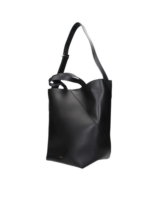 Jil Sander Black Leather Crossbody Bag