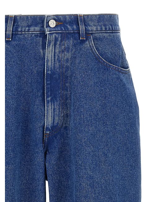 Marni Blue Low Waist Wide Leg Denim Jeans for men