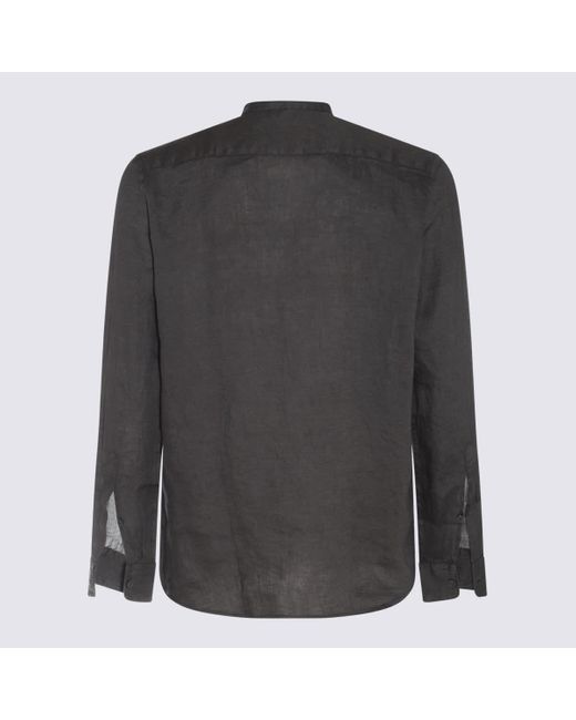 Altea Black Linen Shirt for men