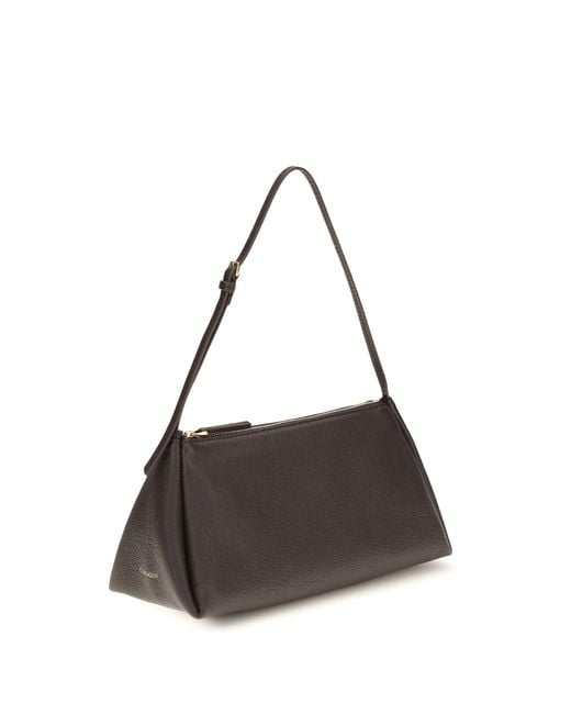 Calvin Klein Brown Handbag Aurelis Calf Leather Shoulder Bags