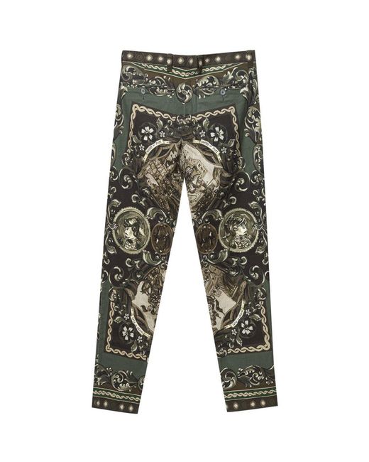 Dolce & Gabbana Gray Cotton Casual Pants