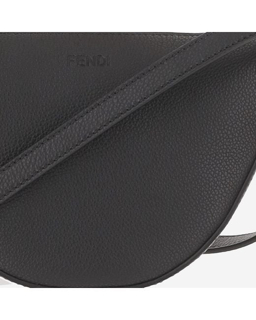 Fendi Black Clutch Bag Melon Mini Leather for men