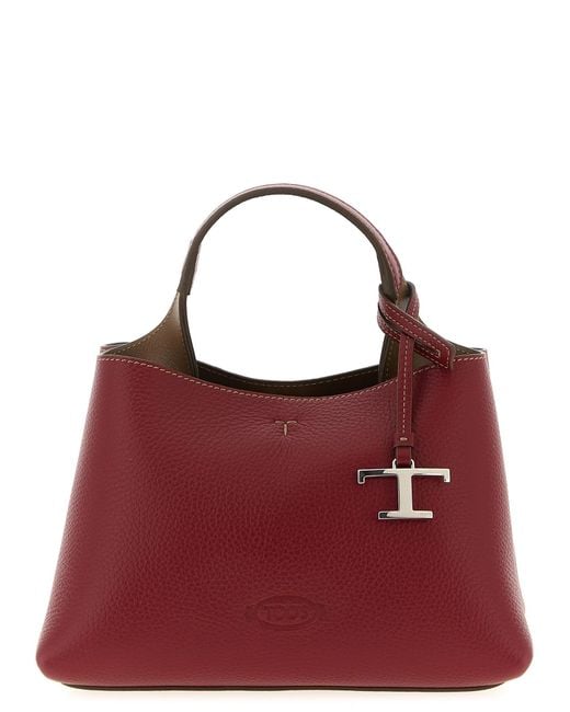 Tod's Red Micro Leather Handbag