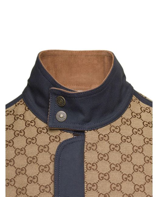 Gucci Blue GG Supreme Cotton Jacket for men