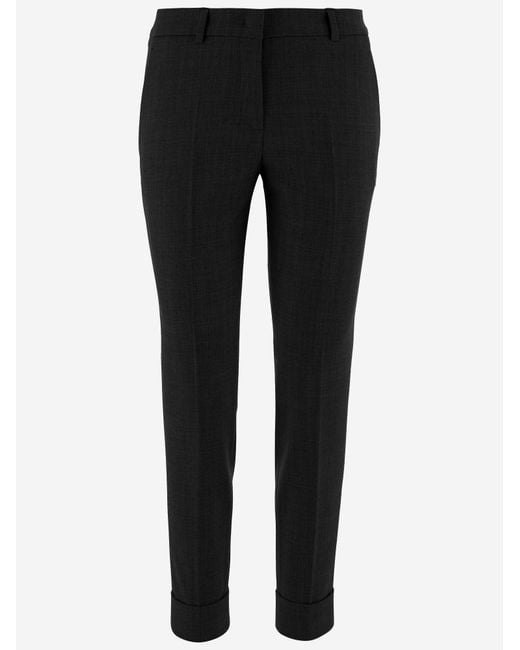 Ql2 Black Trousers Margot Wool-Blend