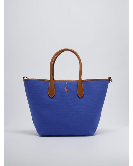 Polo Ralph Lauren Blue Canvas Shopping Bag