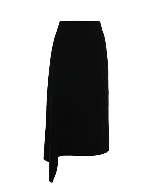 Max Mara Studio Verna Skirt In Wool And Cashmere in Black | Lyst