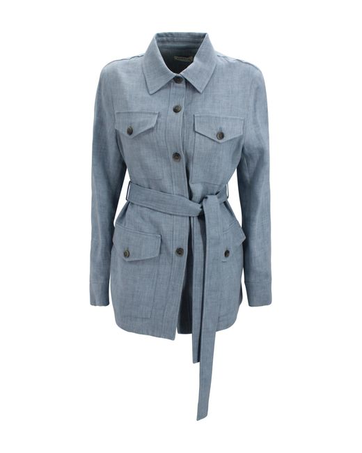 P.A.R.O.S.H. Blue Jackets Linen