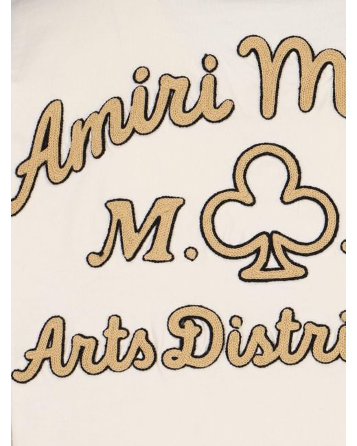 Amiri Natural Logo-appliquéd Cotton-jersey T-shirt for men