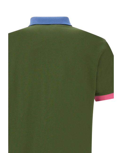 Sun 68 Green 3-Colors Cotton Polo Shirt for men