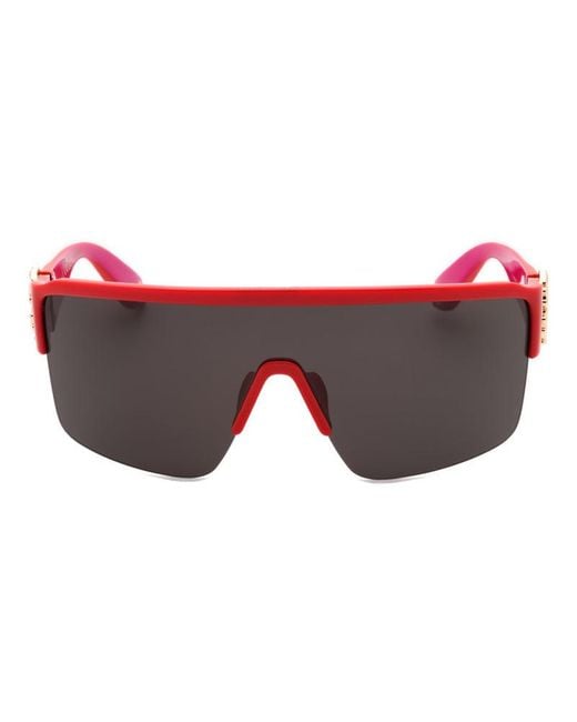 Roberto Cavalli Red Sunglasses Shield Full Rim, Fuchsia Frame And Lens Src037M09Rv