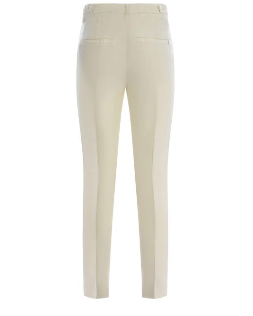 Dondup Natural Trousers Ariel 27Inches Made Of Linen Blend