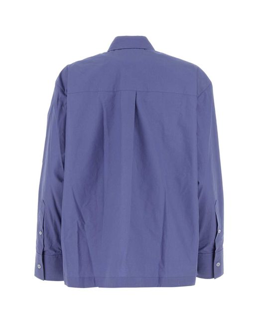 T By Alexander Wang Blue Camicia