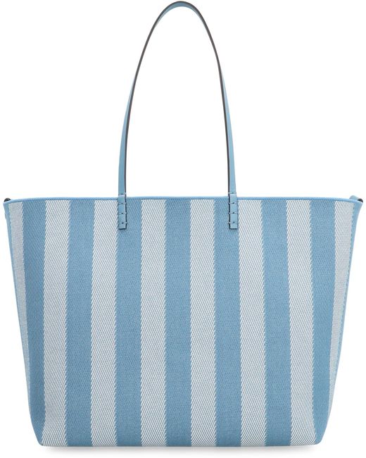 Fendi Blue Roll Large Tote Bag