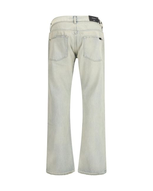 7FOR Gray Mid-Rise Bootcut Jeans Cotton for men
