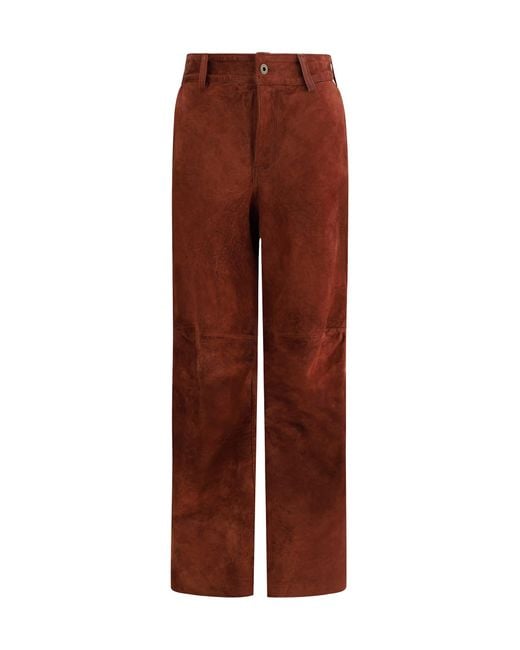 Salvatore Santoro Brown Suede Pants