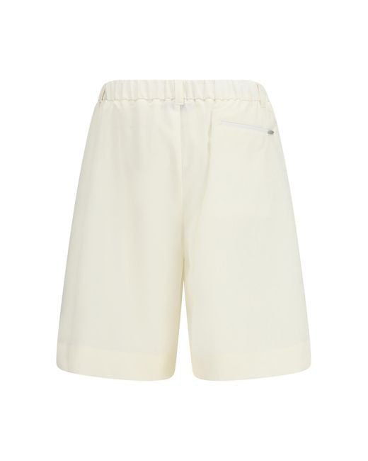 Laminar White Tailored Shorts Polyester; Wool Ovis Aries Bermuda for men