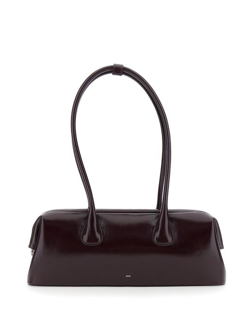 OSOI Red Shoulder Bag Boat Wide Cow Leather