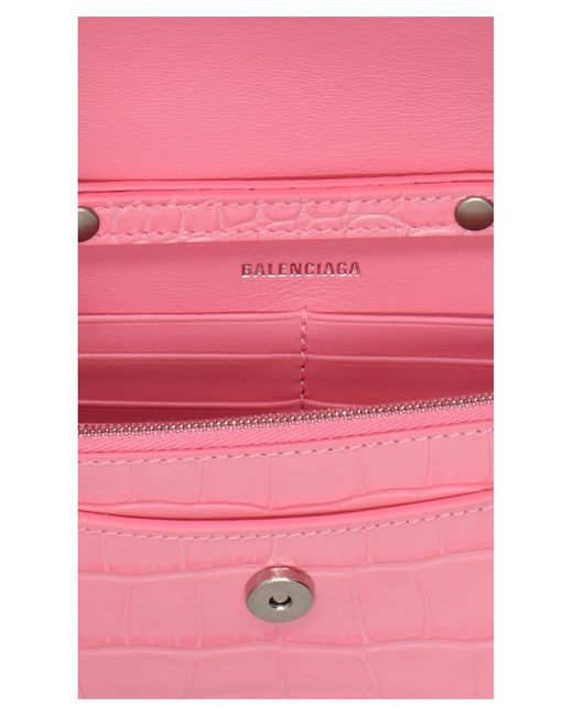 Balenciaga Pink Hourglass Wallets, Card Holders