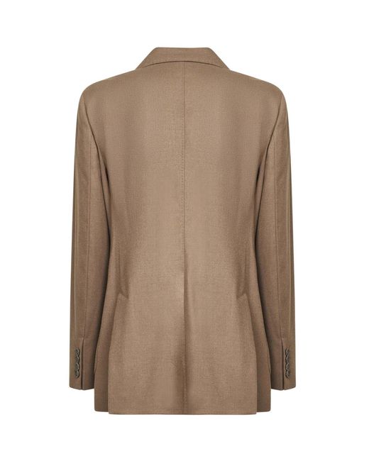 Max Mara Brown Tobacco Stretch Cashmere Harald Blazer