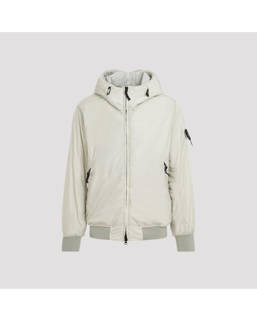 Stone Island White Tone Iland Polyamide Padded Jacket for men