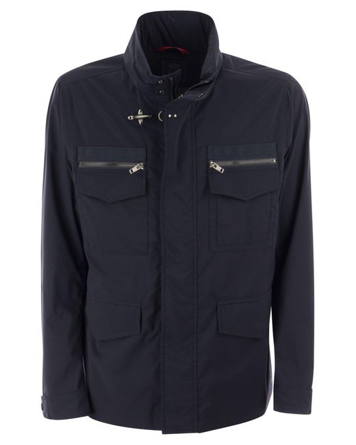 Fay Field Jacket - Sahariana With Hook in Blue for Men | Lyst UK