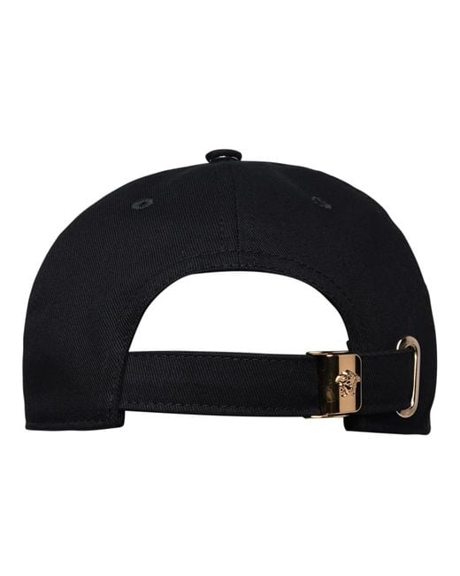 Versace Black Cotton Hat