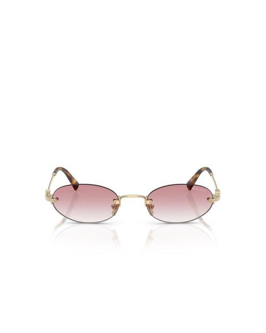 Miu Miu Metallic Miu Sunglasses- Metal Eyewear