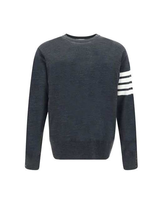 Thom Browne Blue Virgin Wool Sweater Fleece Ovis Aries for men
