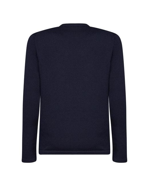 Prada Blue Knit Sweater Virgin Wool for men