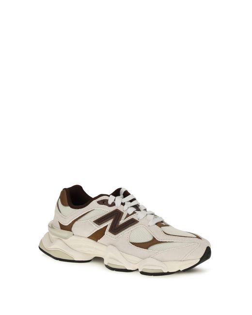 New Balance White 9060 Sneakers Breakfast Tea