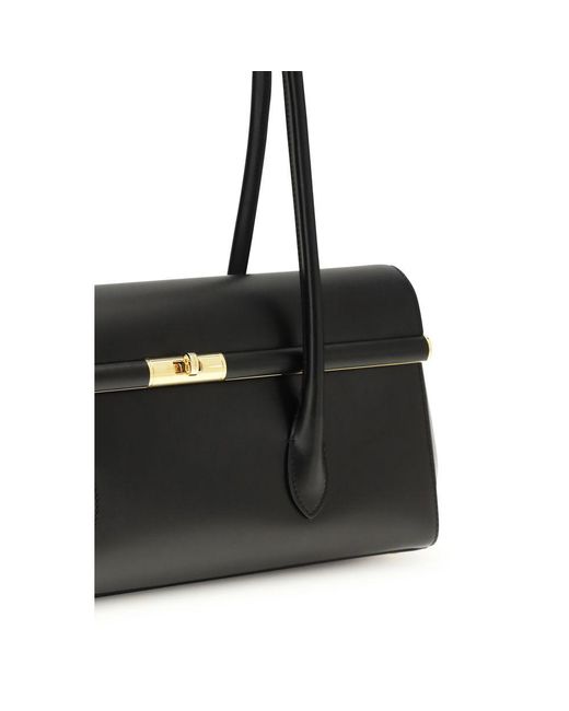 Dolce & Gabbana Black Calf Leather Bos Taurus Shoulder Bag