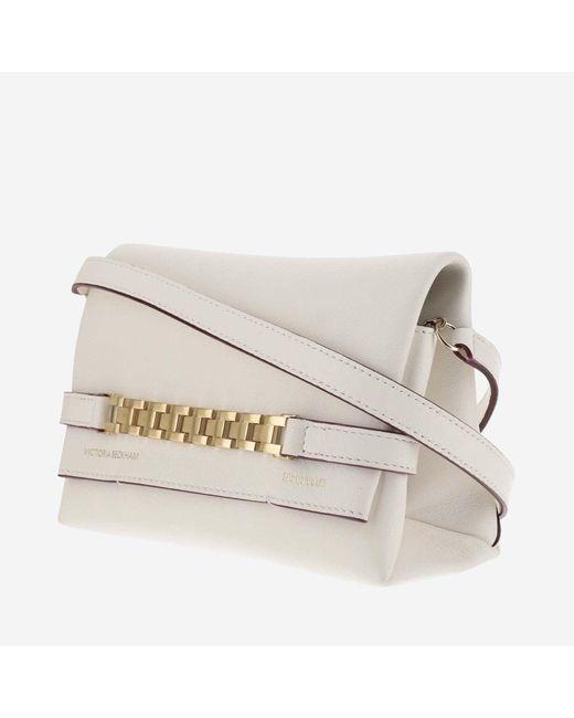 Victoria Beckham White Shoulder Bag With Chain