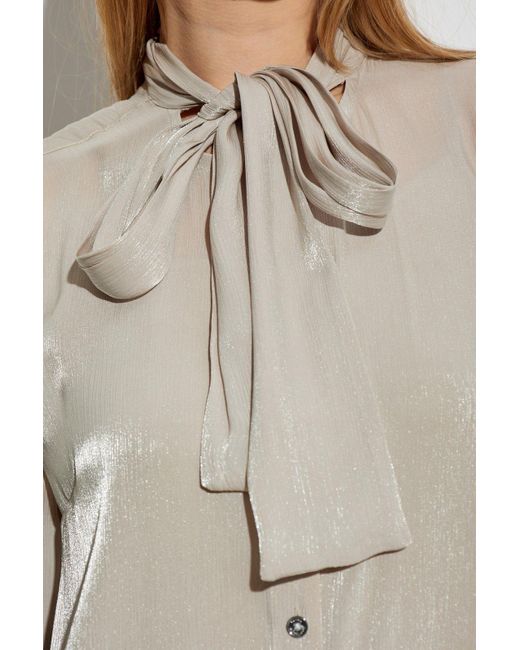 MICHAEL Michael Kors White Shirt With Lurex Thread