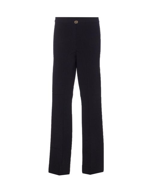 Twinset Blue Knitted Pants