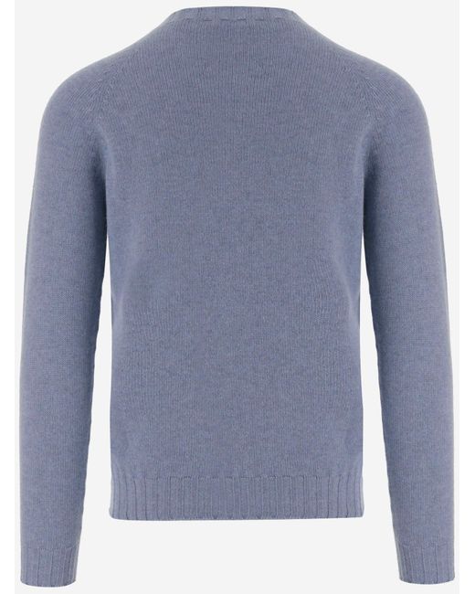 Tagliatore Blue Cashmere Sweater for men