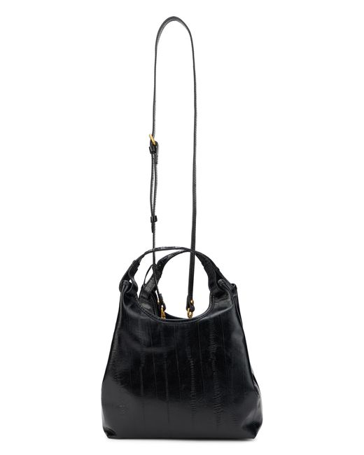 Gianni Chiarini Black Hobo Shoulder Bag Calfskin Handbags